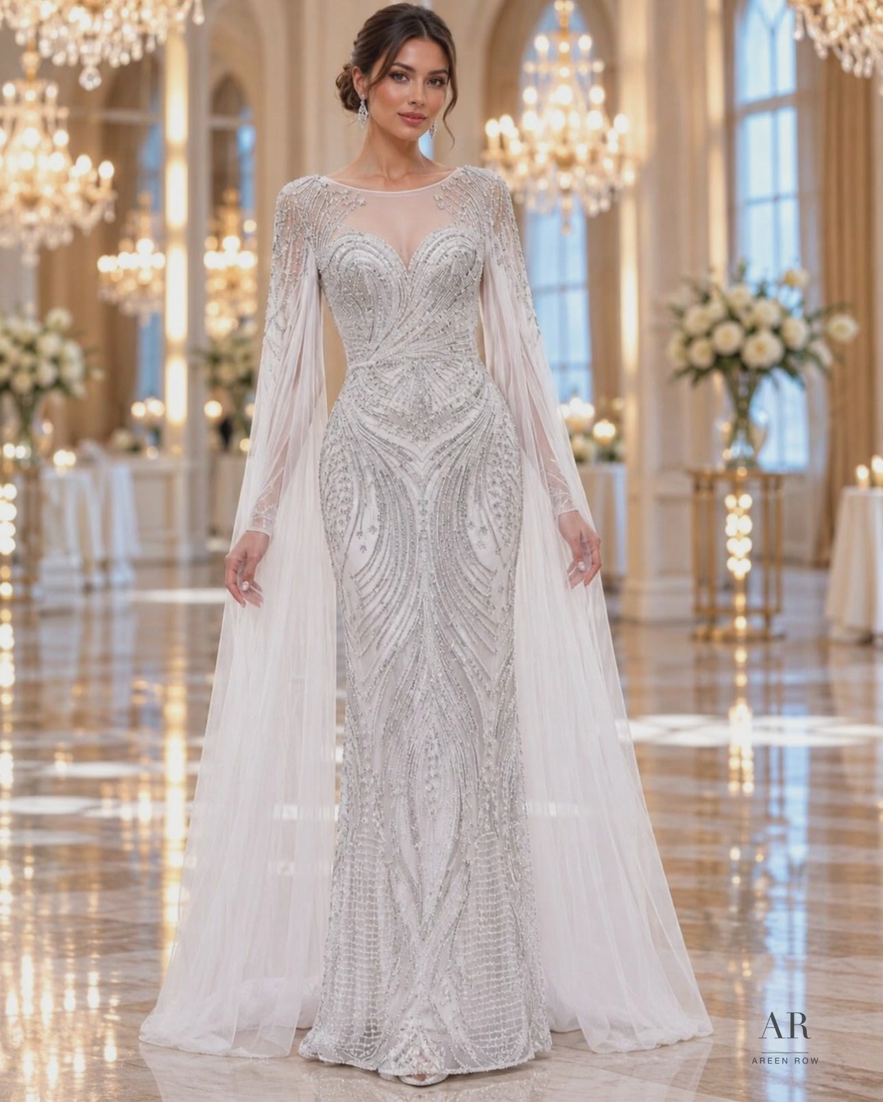 Runway video of the Elysia gown